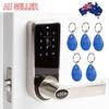 Home Security Smart Code Door Lock Keypad Card Intelligent Digital Keyless I-way Zinc Alloy Stainless steel Silver