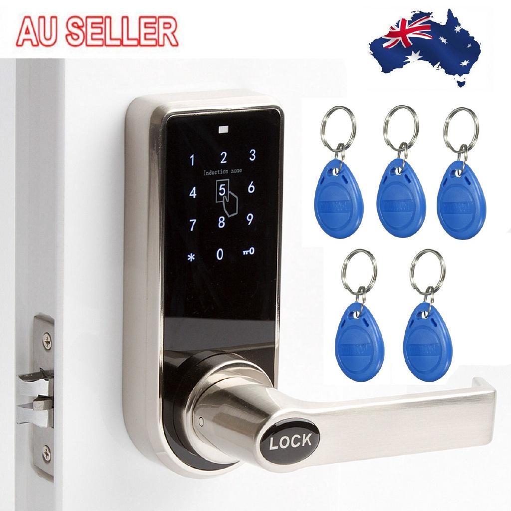 Home Security Smart Code Door Lock Keypad Card Intelligent Digital Keyless I-way Zinc Alloy Stainless steel Silver