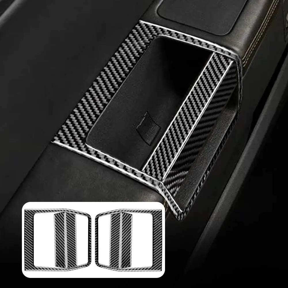 Carbon Fiber Door Handle Trim Sticker for Dodge Challenger 2008-2014 Interior Accessories