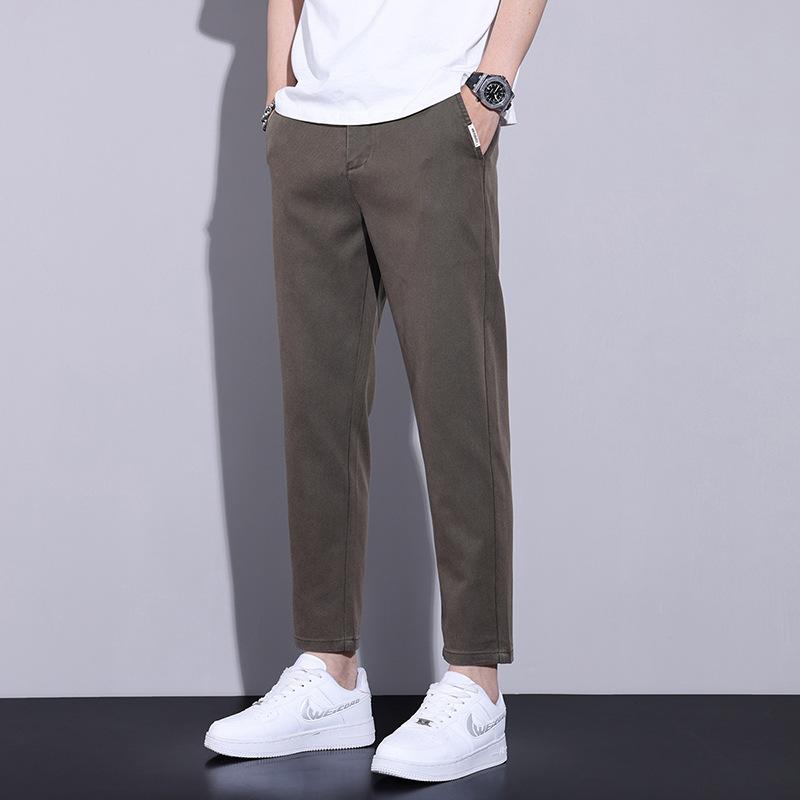 

Повседневные брюки-капри Tensi для мужчин, облегающие и универсальные, маленькие брюки для мужчин, прямые брюки 38