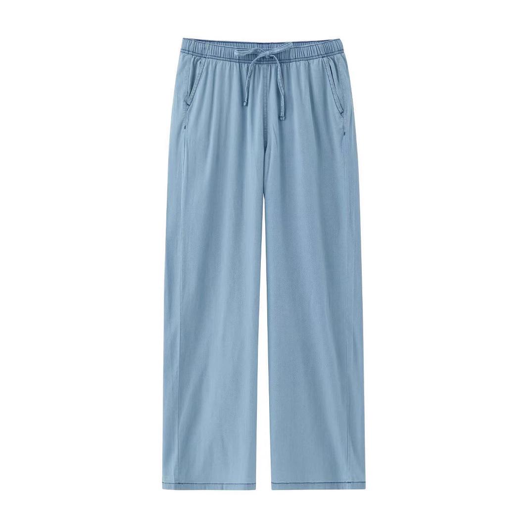 

Women s Summer Lyocell Tencel Drawstring Jeans Medium