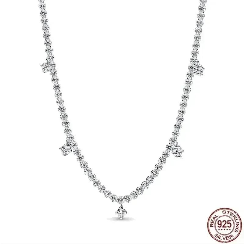 Collana a Cuore in Argento 925 Regalo di Natale Compleanno per Donne Gioielli Rotondi Lucidi Raffinati Fascino Classico Sorpresa
