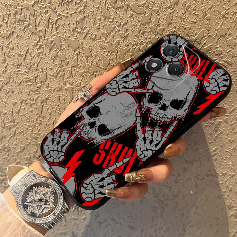 Case for Honor 70 8X 90 Lite X7a X9c X8 X7 X9a X9 Soft Back Phone Cover Creative Innovation Skull