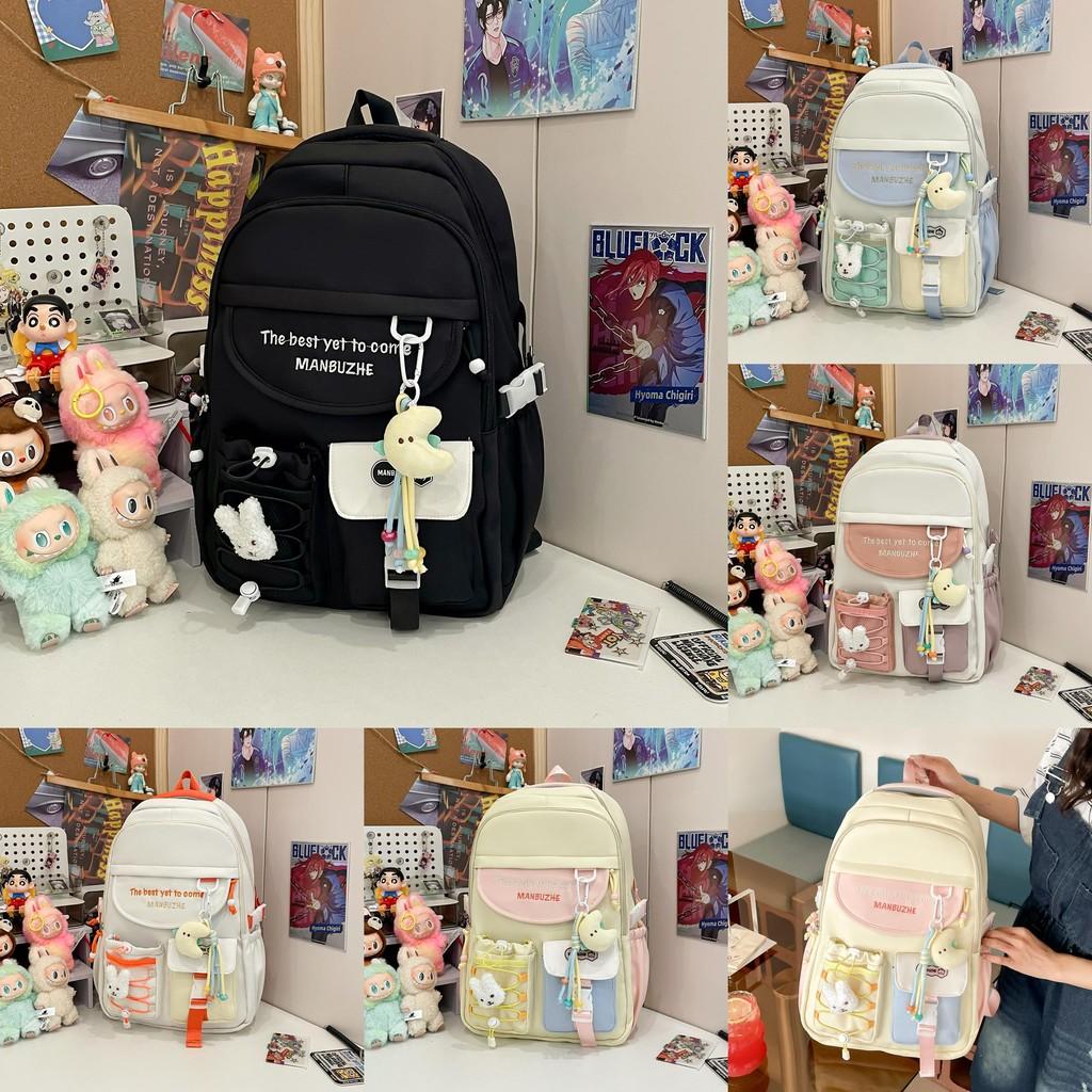 Nylon Student Backpack With Air Cushion Straps For School And College Use