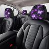 Purple Butterflies Head Rest Cover for Car Soft Universal Car Seat Head Rest Cover Protector Universal Headrest Anti-Dirty Covers Auto Interior Seat