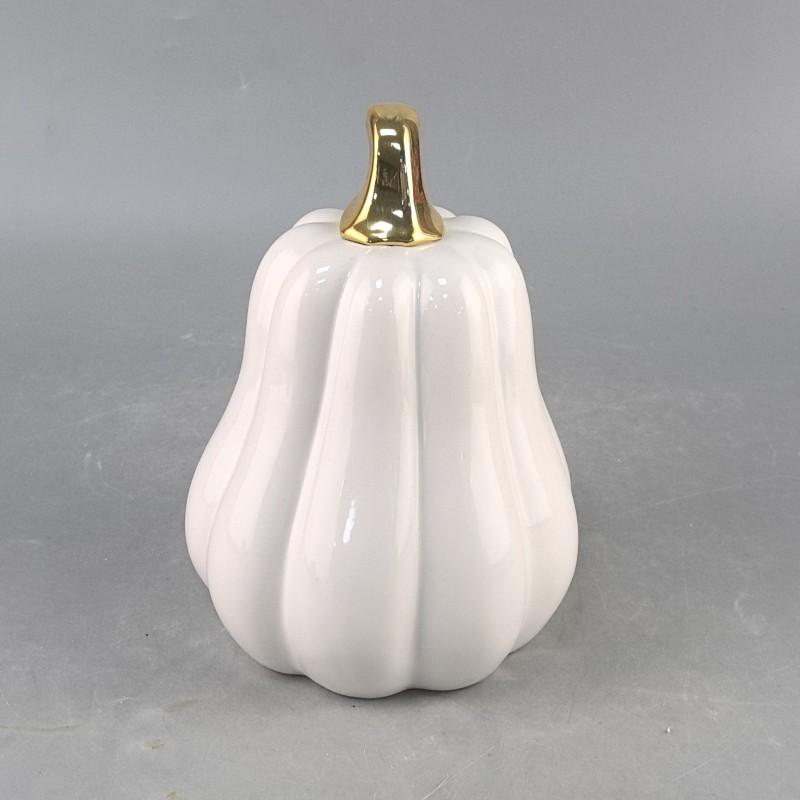 Nordic Creative White Ceramic Pumpkin Decor Desktop Ornament Halloween Gift Home Decoration