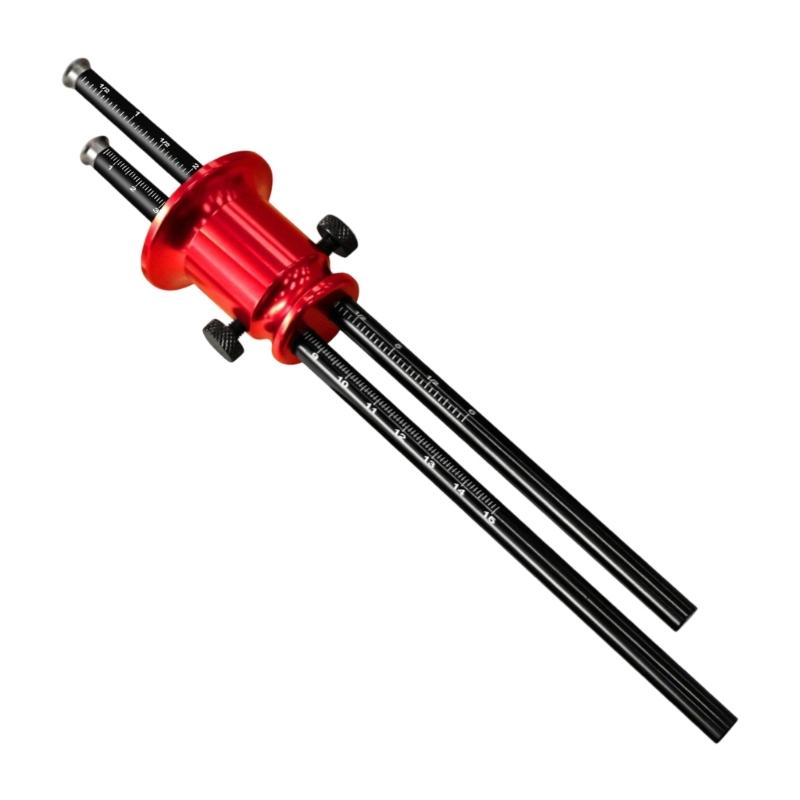 Double Scale Woodworking Accuracy Marking Scriber Steel Cutting Edges Handle Professional Carpentry Measuring Instrument