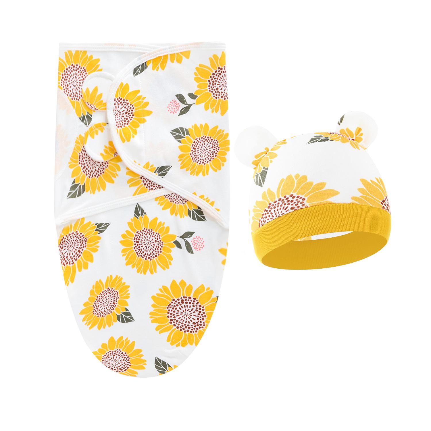 Baby Swaddle Blanket Infant Sleeping Bag Pure Cotton Newborn Sleep Anti-Startle Wrap Anti-Kick Moisture Wicking All Seasons оранжевый