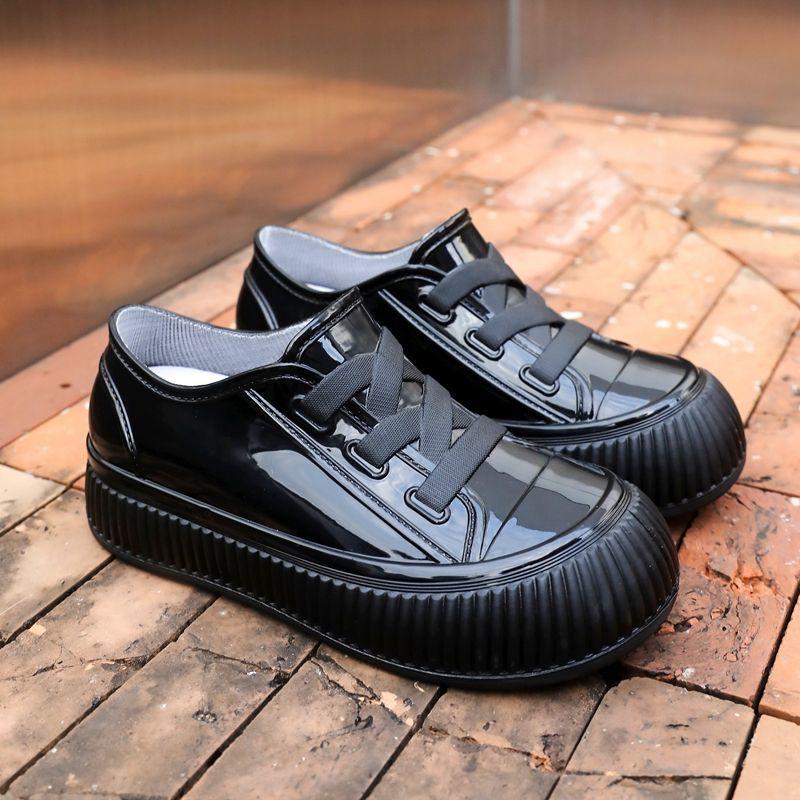 Women's Fashion Waterproof Thick Sole Short Shaft Anti-Slip Rubber Boots Kitchen Durable Trendy 2025 New Rain Boots