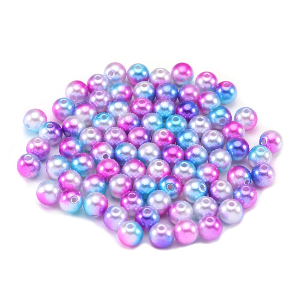 

100-400pcs Multicolor Imitation Pearl Beads Multi-size Spacer Loose Bead for Jewelry Making Garment Decoration Craft Supplies 3mm(400pcs)