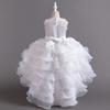 Girls Dress Flower Girl Tail Dress Organza Cake Princess Child Dress Wedding Pom Pom Dress  Little Girl's Favourite Dress Dresses