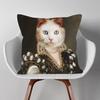 Cute Animal Cats Portraits Cushion Cover European Vintage Style Poster Art Decorative Pillow Case