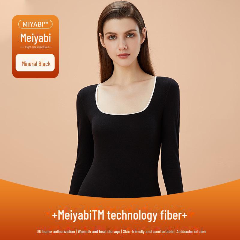 

Aoweizi Женская теплая осенняя одежда и комплект брюк, Meiyabi Самонагревающееся бесшовное бархатное нижнее белье, базовый слой для ухода за кожей single top, L