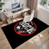 1Pc Musical elements Printed circular carpet, home door mat, outdoor travel protection carpet A7