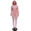 BN129 Women's Solid Color Hooded Suit - New Autumn/Winter Fleece Collection