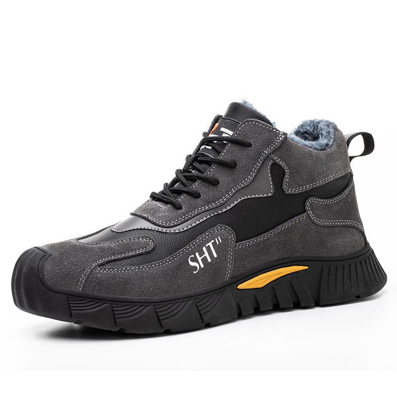 Manufacturer's New Insulated Cotton Work Shoes: Thickened, Anti-Smash, Anti-Puncture, Wear-Resistant Men's Safety Footwear.