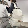 Stylish and Simple Solid Color Large Capacity Burden Reduction Student Schoolbag Junior High School High School Men's and Women's Backpack