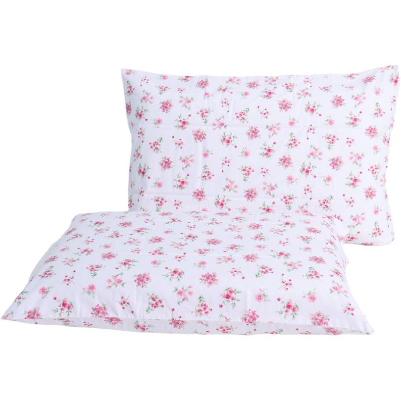 Queen Size Pillowcases 2 Pack 100 Percent Cotton Pillow Cases Pattern Pillow Covers with Zipper 20x30 Inches Queen