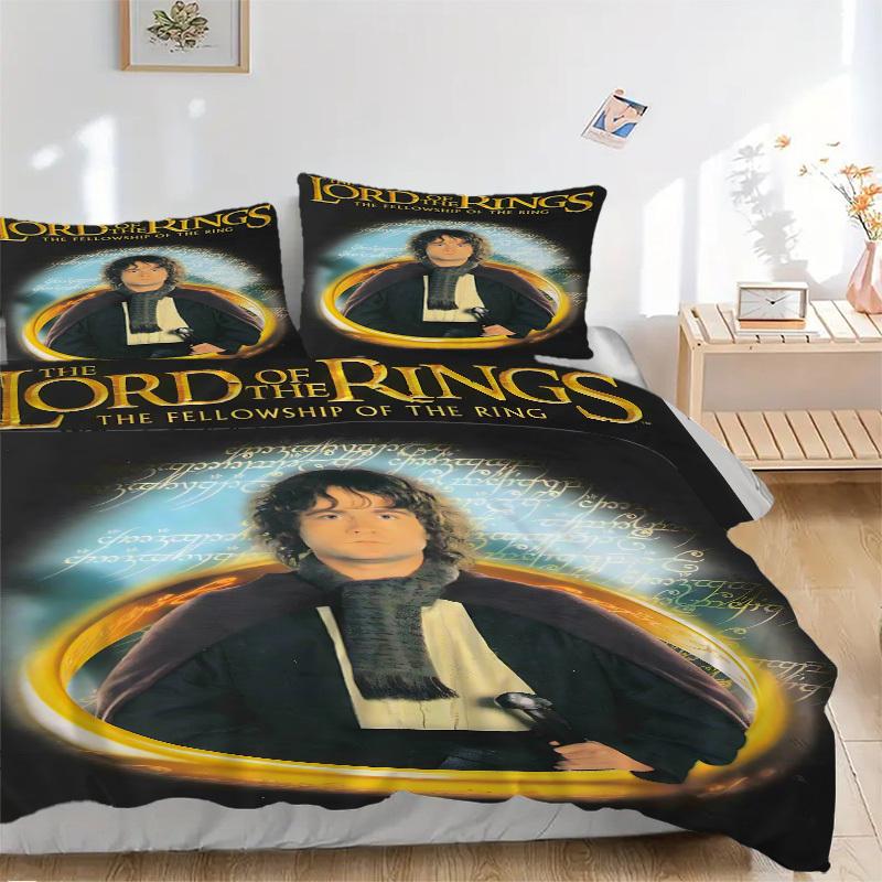 

3pcs Lord of the Rings Duvet Cover Set (1 Duvet Cover + 2 Pillowcases, No Core) - Comfortable, And Breathable Bedroom Decoration yy251104060 135x200cm