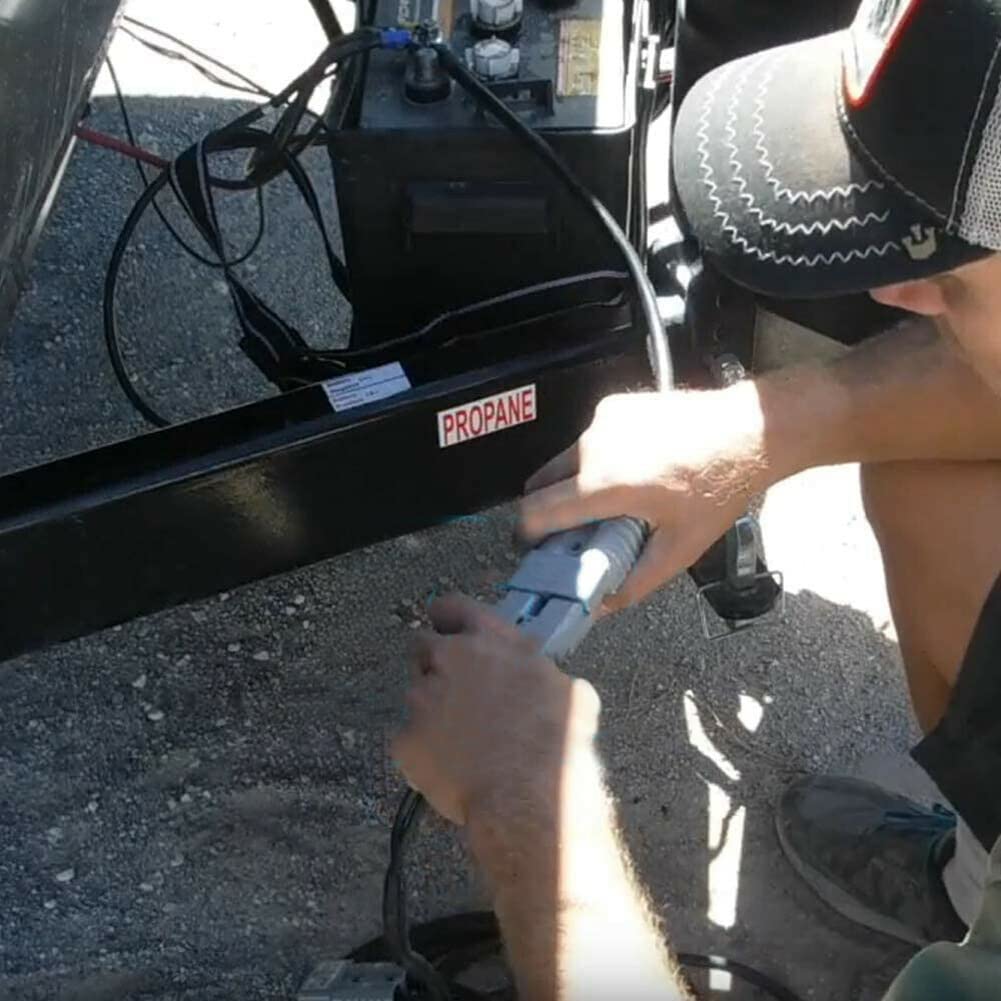 Herafy 10ks DC elektrické nářadí 50A12-24V6AWG měděný kontakt napájecí konektor pro konektor typu Anderson 2 póly s napájecím konektorem