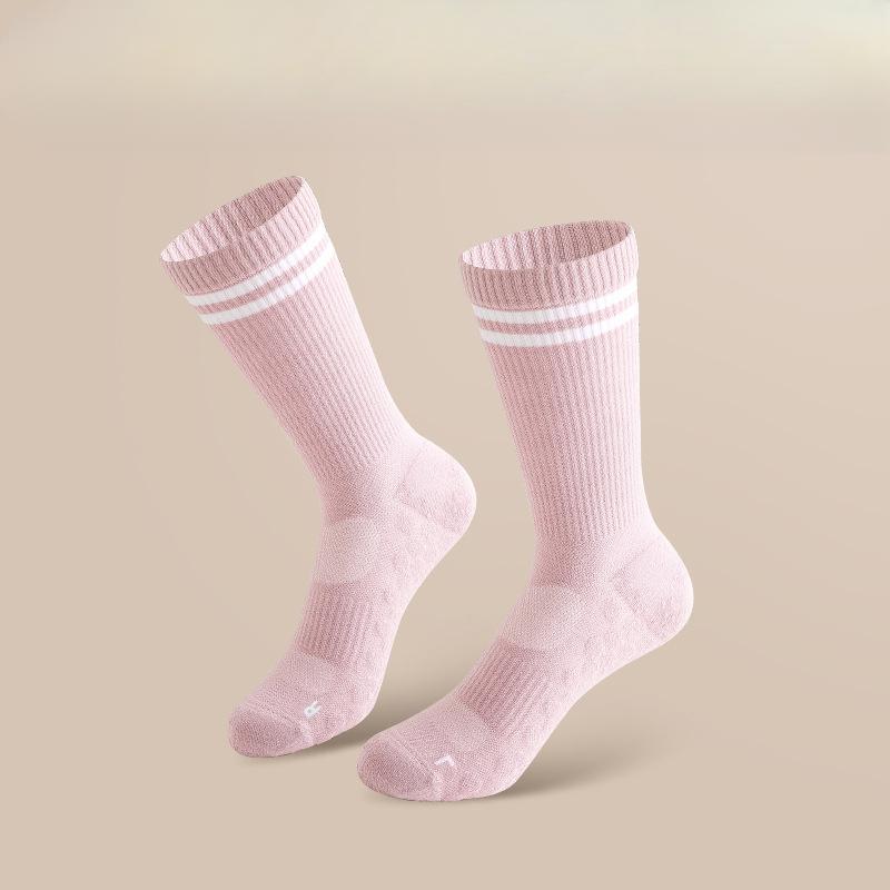 

Женские весенне-осенние носки-трубы для йоги, пилатеса, прыжковых упражнений, с клеевой нескользящей подошвой 1 pair розовый