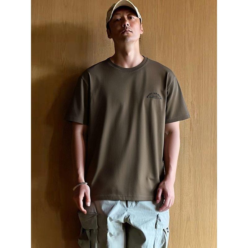 American vintage Cotton Fashion Brand Print Motorcycle Short sleeve T-shirt Men's Summer Foreign Trade Men's Vintage Cotton T-shirt