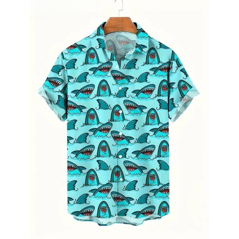 Cartoon Animal Graphic Men's Funny Shirt 3D Print Quick Dry Short-sleeved Tops Casual Men Clothes Summer Street Fashion Shirts