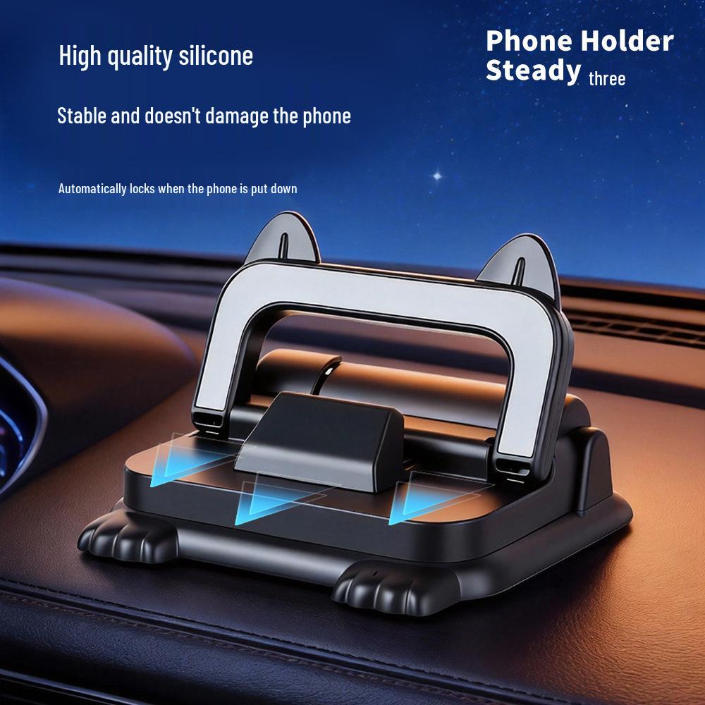 Dual Function Car Dashboard Phone Holder & Hidden Parking Number Plate чёрный