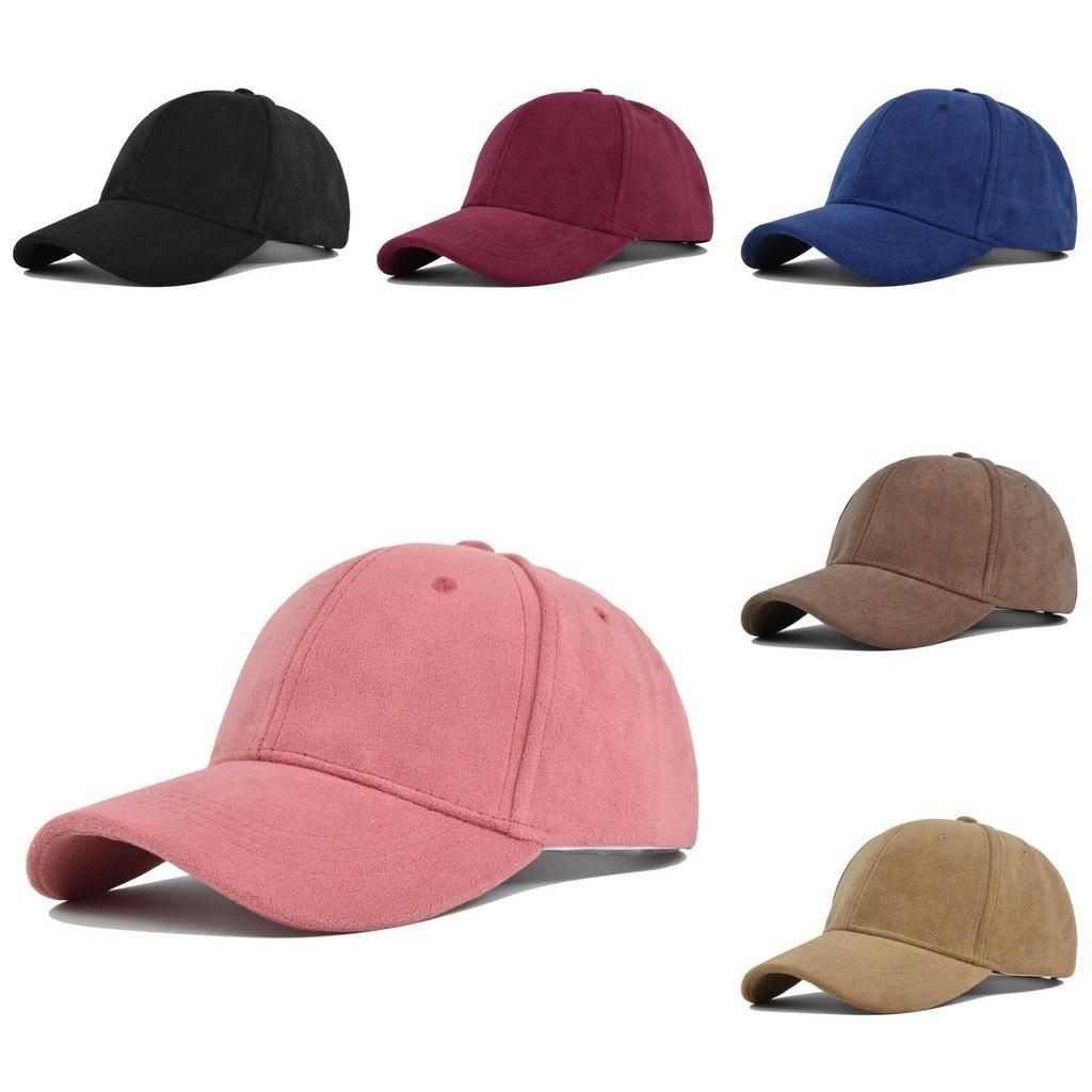 Soft Top Baseball Cap Solid Color Suede Plush Duck Tongue Cap Outdoor Sports Cap Sunshade Panel Cap Cl745-1 Black