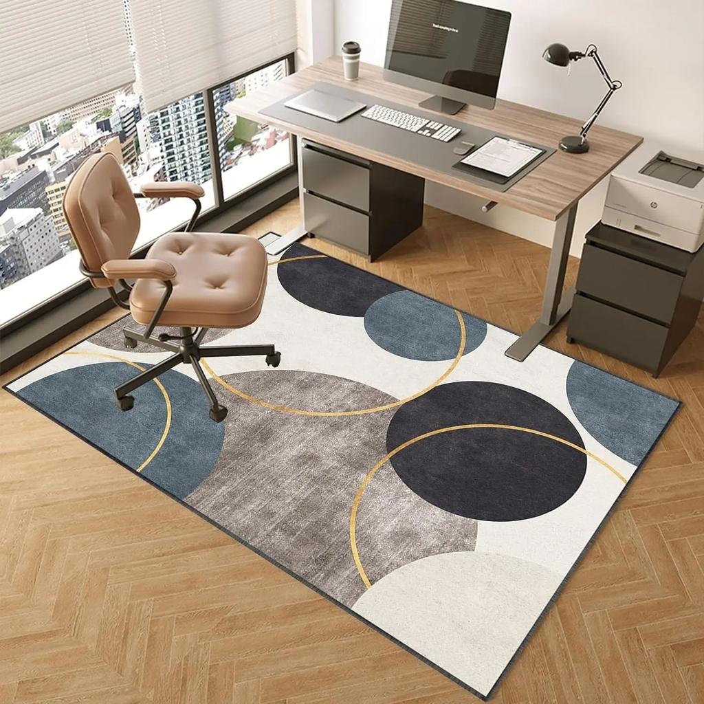 Geometric Style Area Rug Anti-Slip And Durable Bedroom And Study Floor Mat Large Size Living Room Carpet Home Decoration