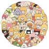 50 Pieces of Hand-drawn Transparent Background Stickers Featuring Japanese Small Animals for Notebook Luggage Stickers