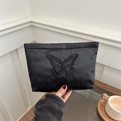 Butterfly Cosmetic Bag Large Capacity Skin Care Products Jacquard Storage Bag Going Out Portable Wash Bag Travel Liner Bag