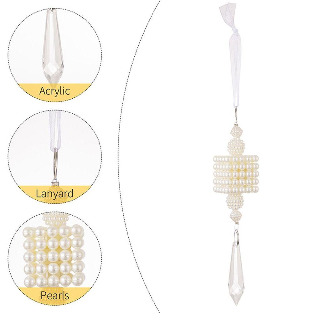 3pcs PVC Christmas Pearl Ice Cone Pendants DIY Xmas Tree Hanging Ornament  Winter Party Home Decor