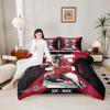Michael Jordan Chicago Bulls #23 Air Mail Dunk Basketball Fans Duvet Cover Set with 2 Pillowcases for Kids Room Bedding