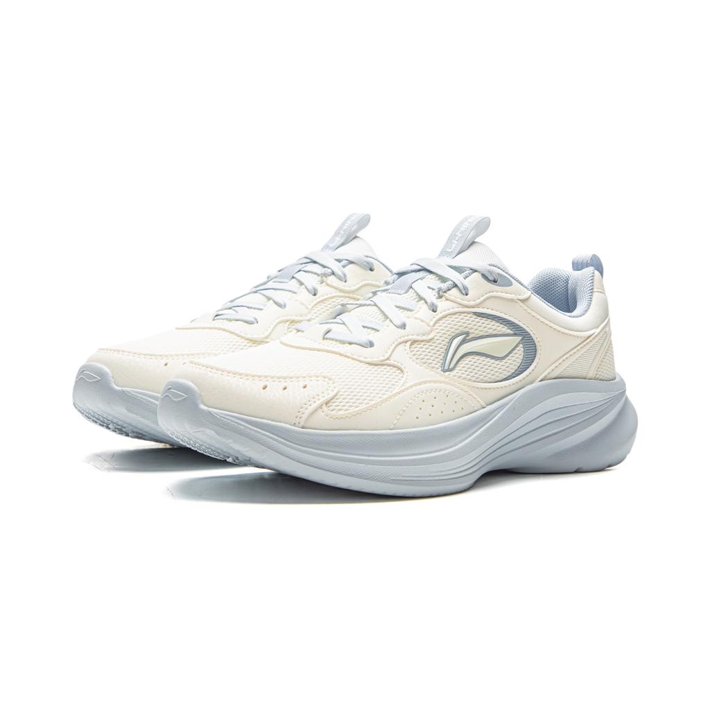 New LiNing Shock Absorbers Slip Resistant Abrasion Resistant Lightweight Low Top Running Shoes Women's White Blue ARSV110-2