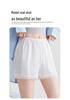 Women's Sheer Ice Silk Safety Shorts - Lightweight, No Roll, Three-Quarter Length, Wear Inside or Outside
