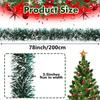 1/2Pcs Christmas Green Metallic Wire Wreath Christmas Tree Decoration Ceiling Hanging Ornament New Year Party Home Decor Navidad
