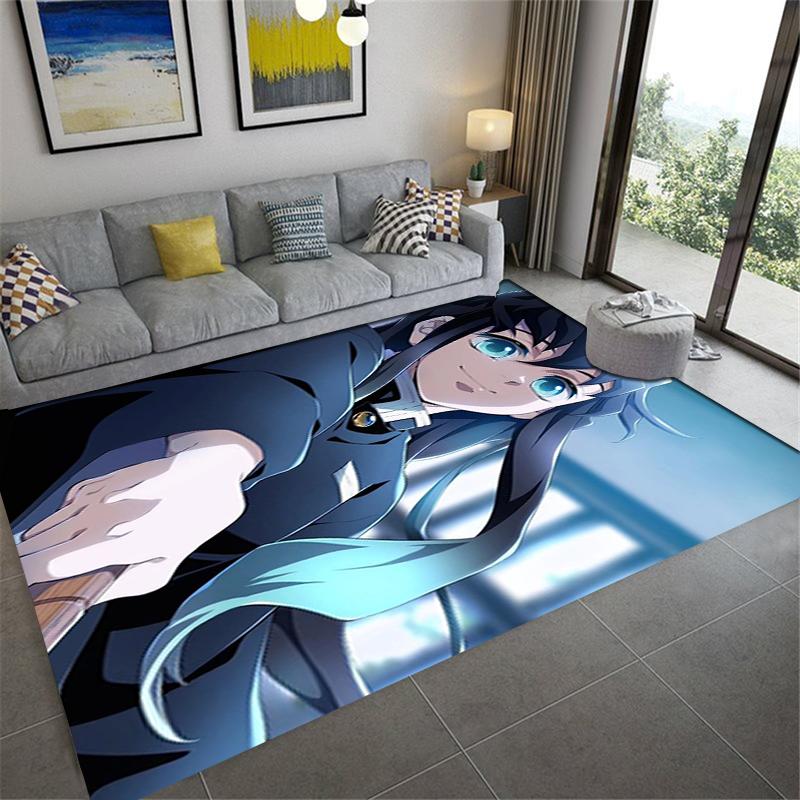 2025 New Muichiro Tokito Carpet Rug for Living Room Bedroom Home Sofa Decoration,Kids play Non-slip Floor Mat 93