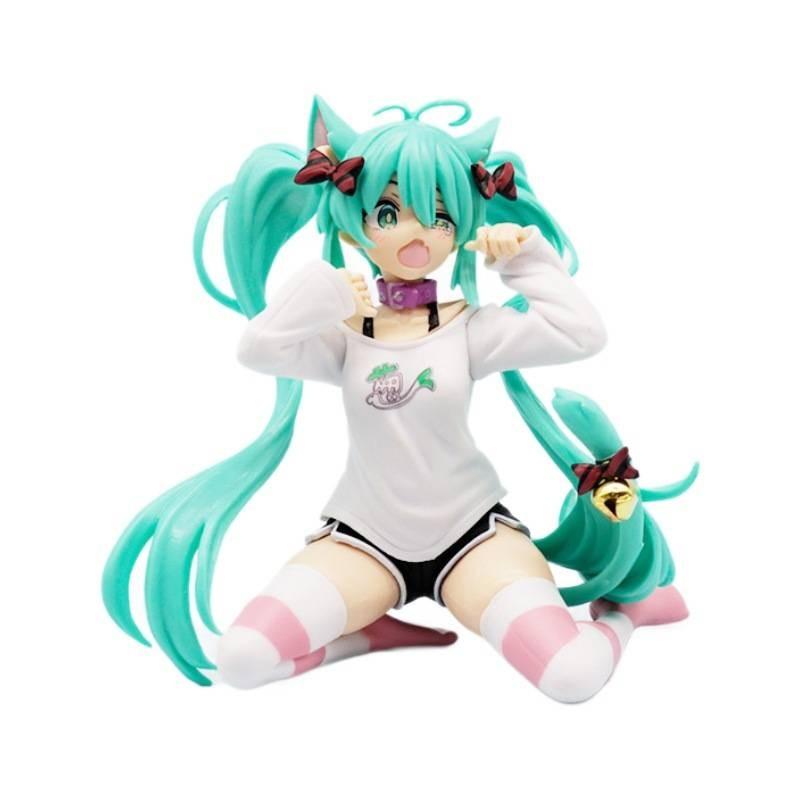 

Фигурка Хатсунэ Мику Модель Игрушка Милые Кошачьи Ушки Сидящая Украшение Стола Кукла Фигурка