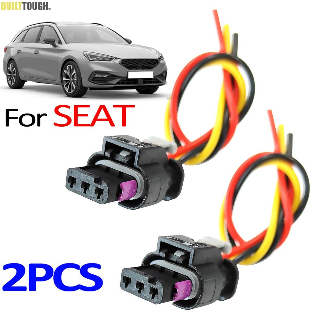 2x For SEAT Altea XL Leon 3 Ibiza 6P Mii Toledo Arona Tarraco Alhambra 3pin Parking Sensor Wiring Plug Wire Connector 4H0973703