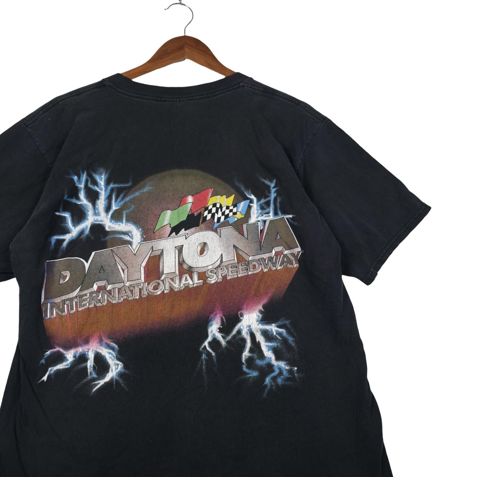 Vintage Daytona International Speedway Lightning T-Shirt Mens L Racing 90s Y2K Unisex T-Shirt S