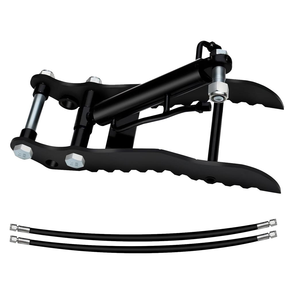 Hydraulický palcový klip Mn ocelový minirypadlo jednoděrový hydraulický palcový klip s 2 ks hadic M14