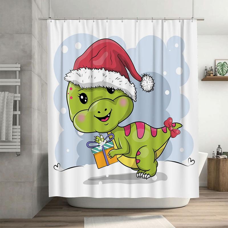 

Tu Cute Dinosaur Shower Curtainkids Bathroom Decorcartoon Animal Patternwashable Fabricfunny Teenager Giftnursery Room Decorwhim W60H190(CM)-1 Pcs