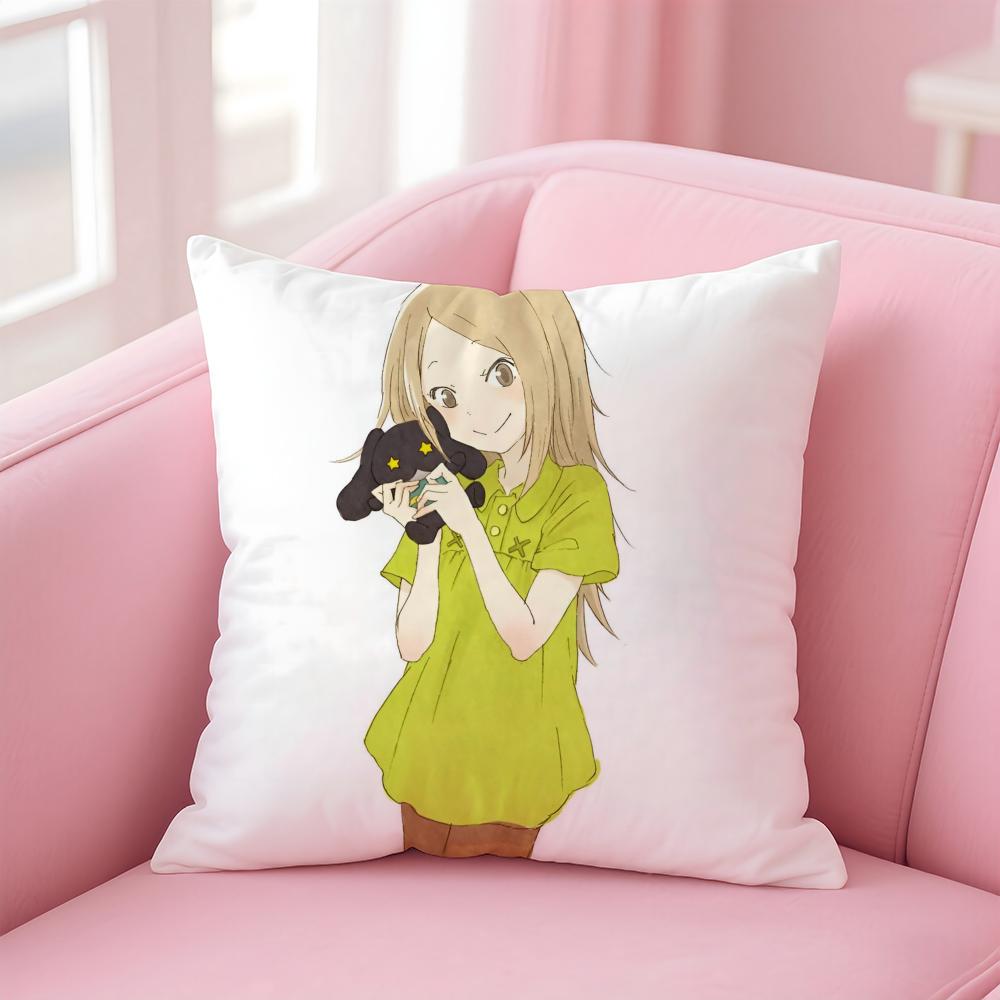 Cute Heartwarming Anime BBunny Drop Cushion Cover Pillowcase Short Plush Invisible zipper Room Sofa Cushion Cover