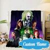 Custom Name Beetle-juice Movie Art Blanket bed sofa Blanket Flannel Blanket for Camping, Hiking, Picnic Essentials,gift for Fan family