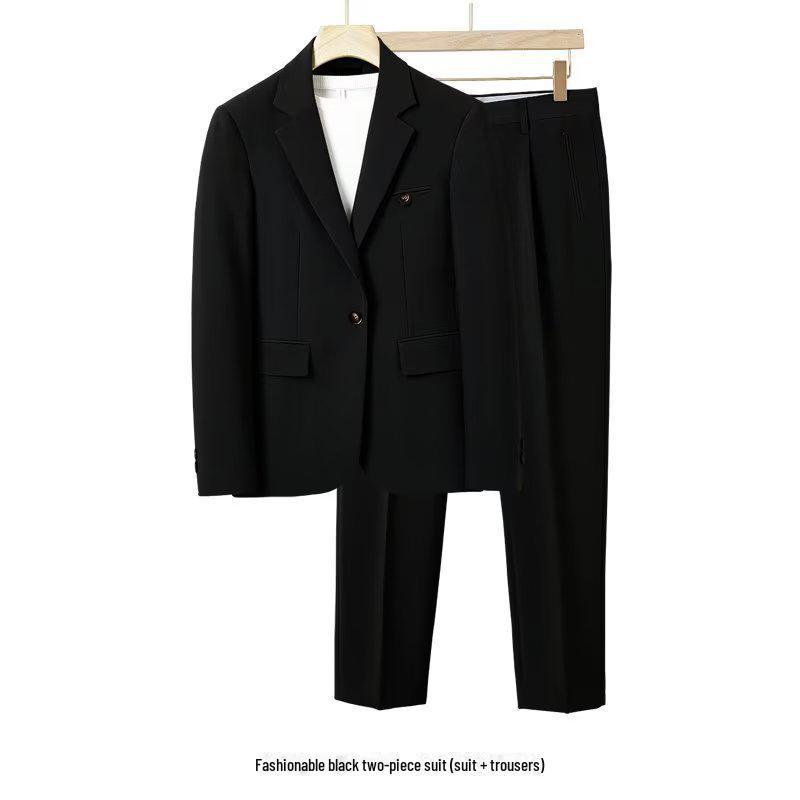 Men's Loose Korean Style Casual Suits - High-End Spring/Summer Jackets