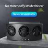 Car Cooling Fan 3 Heads 2 Speeds Suction Interior Cooler Air Circulation Portable Deodorization Ventilator  White