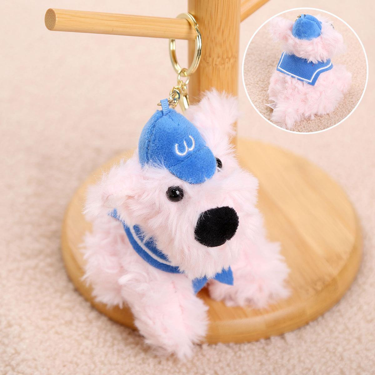 

Hat West Highland Dog Pendant Doll Keychain Plush Toy Birthday Gift Girls Bag Ragdoll Approximately 10cm/45g