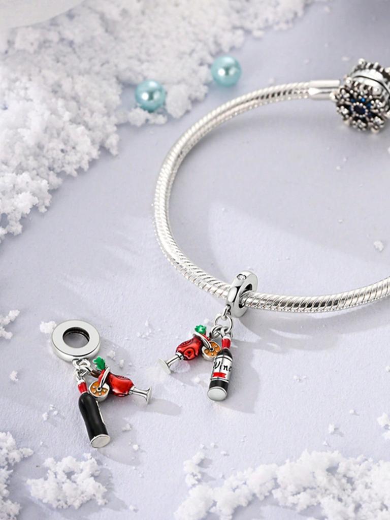 Charms Plata Pumpkin Beer Bottle Ice Cream Cup Beads Copper Plated Fit Charms Original Bracelet For Jewelry Making Diy Charm