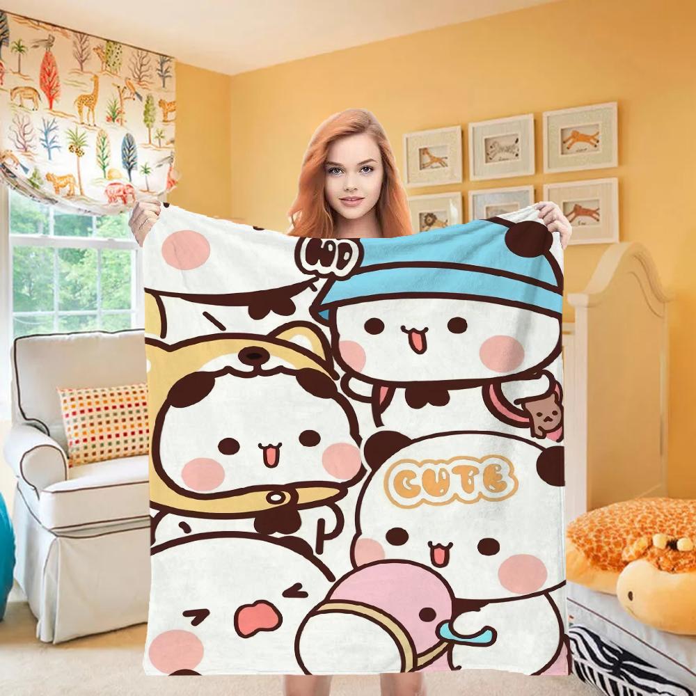 Dudu Bubu Bear Knee Fashion Blanket Throw Winter Microfiber Oversized Baby Lightweight Flannel Fleece Bed Sofa Decoration